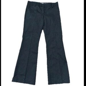 Ivy Jane Pants Size 8 Black Textured Polka Dot Wide Leg Trousers